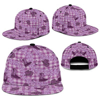 Purple Palaka Hawaii Cowboy Snapback Cap Puakenikeni Lei Paniolo Papale Seamless Vibes - Polynesian Pride