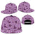 Purple Palaka Hawaii Cowboy Snapback Cap Puakenikeni Lei Paniolo Papale Seamless Vibes - Polynesian Pride