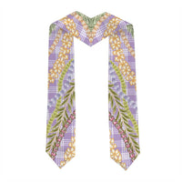Purple Palaka Hawaii Leis Graduation Stole Hawaiian-plaid Elegant Tropical Vibes - Polynesian Pride
