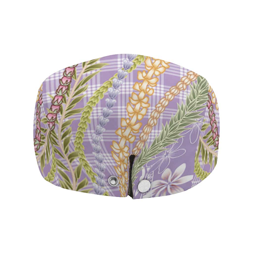 Purple Palaka Hawaii Leis Jeff Hat Hawaiian-plaid Elegant Tropical Vibes - Polynesian Pride