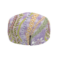 Purple Palaka Hawaii Leis Jeff Hat Hawaiian-plaid Elegant Tropical Vibes - Polynesian Pride
