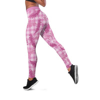 Purple Palaka Hawaii Palapalai Leggings Hawaiian Fern LT14 Purple - Polynesian Pride