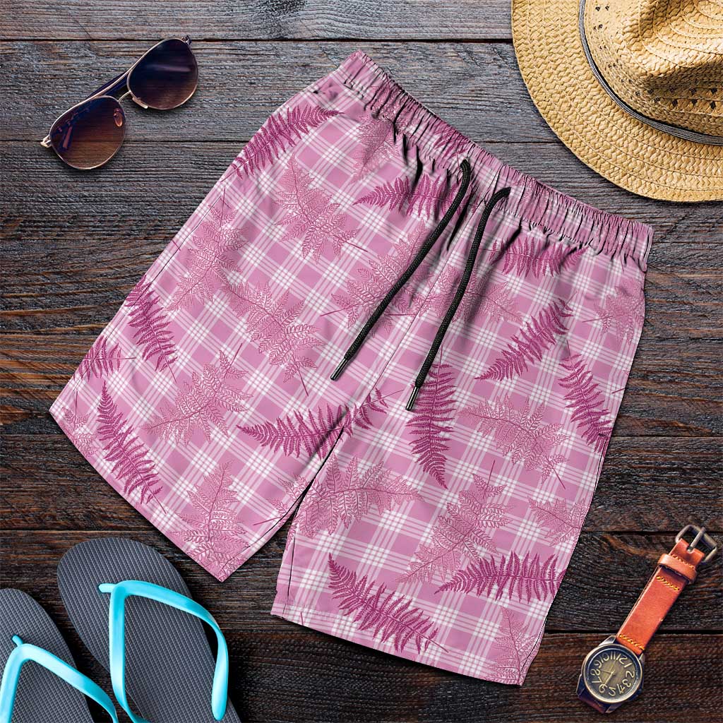 Purple Palaka Hawaii Palapalai Shorts for Men Hawaiian Fern