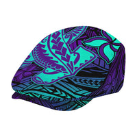 Purple Paradise Hawaiian Tribal Hammerhead Shark Jeff Hat - Polynesian Pride