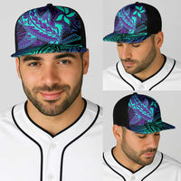 Purple Paradise Polynesian Baseball Net Cap Hawaiian Tribal Hammerhead Shark - Polynesian Pride