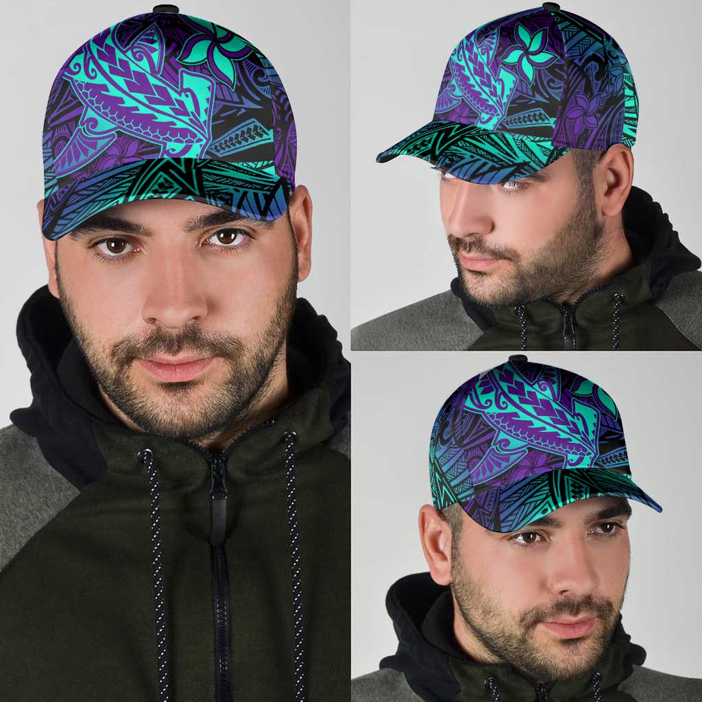 Purple Paradise Polynesian Classic Cap Hawaiian Tribal Hammerhead Shark LT14