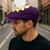 Purple Polynesia Jeff Hat Plumeria Tropical Leaves Galaxy Polynesian Art - Polynesian Pride