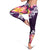 Purple Polynesia Leggings Plumeria With Hibiscus Pattern Tropical Vibes - Polynesian Pride