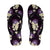 Purple Tropical Hawaii Flip Flops Seamless Monstera Plumeria Hawaiian Pattern - Polynesian Pride