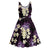 Purple Tropical Hawaii Midi Dress Seamless Monstera Plumeria Hawaiian Pattern - Polynesian Pride