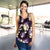 Purple Tropical Hawaii Women Racerback Tank Seamless Monstera Plumeria Hawaiian Pattern - Polynesian Pride
