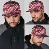 Red Hawaii Palaka Honohono Pikake Snapback Cap Hawaiian Orchid Lei Polynesian Pattern - Polynesian Pride