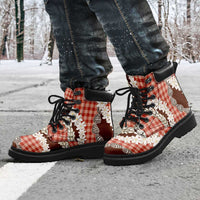 Red Hawaii Tiare and Shell Lei All Season Boots Hawaiian Palaka Luxury Vibes - Polynesian Pride