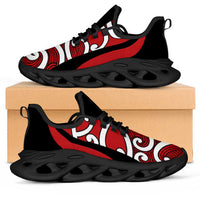 Red Maori Koru New Zealand Clunky Sneakers LT14 Red - Polynesian Pride