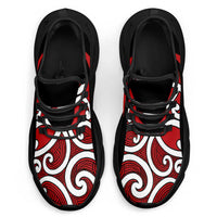 Red Maori Koru New Zealand Clunky Sneakers LT14 - Polynesian Pride