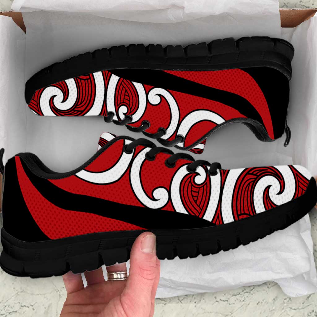 Red Maori Koru New Zealand Sneakers