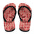 Red Palaka Hawaii Cowboy Flip Flops Puakenikeni Lei Paniolo Papale Seamless Vibes - Polynesian Pride