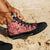 Red Palaka Hawaii Cowboy High Top Shoes Puakenikeni Lei Paniolo Papale Seamless Vibes - Polynesian Pride
