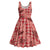 Red Palaka Hawaii Cowboy Midi Dress Puakenikeni Lei Paniolo Papale Seamless Vibes - Polynesian Pride
