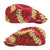 Red Palaka Hawaii Mele Kalikimaka Jeff Hat Ohia Lehua Monstera Puakenikeni Lei - Polynesian Pride