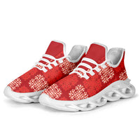 Red Palaka Quilt Hawaii Clunky Sneakers Traditional Hawaii-plaid Pattern - Polynesian Pride