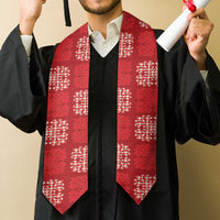 Red Palaka Quilt Hawaii Graduation Stole Traditional Hawaii-plaid Pattern - Polynesian Pride