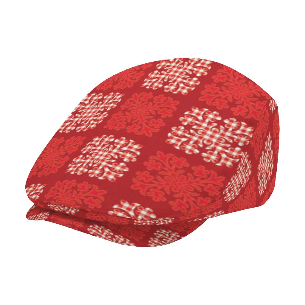 Red Palaka Quilt Hawaii Jeff Hat Traditional Hawaii-plaid Pattern - Polynesian Pride
