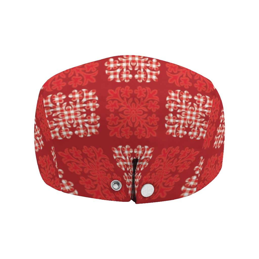 Red Palaka Quilt Hawaii Jeff Hat Traditional Hawaii-plaid Pattern - Polynesian Pride