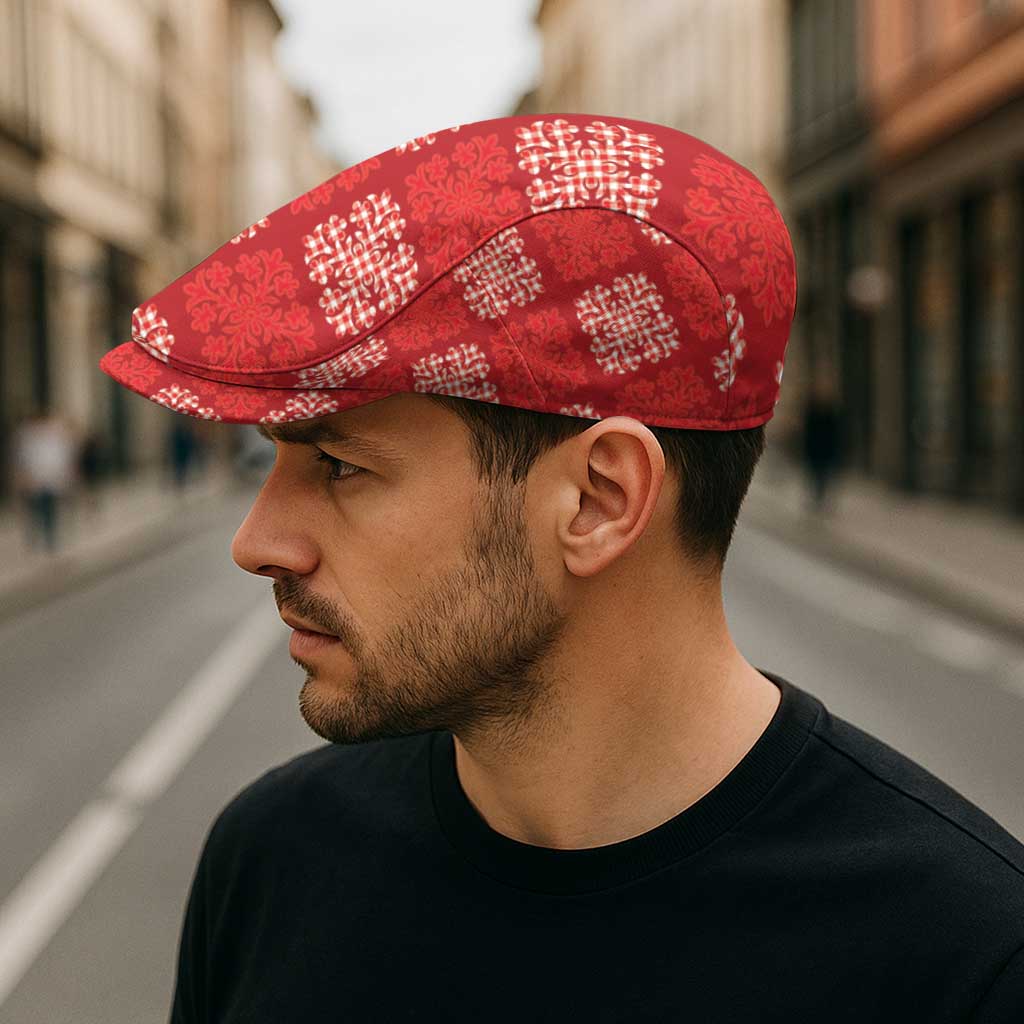 Red Palaka Quilt Hawaii Jeff Hat Traditional Hawaii-plaid Pattern - Polynesian Pride