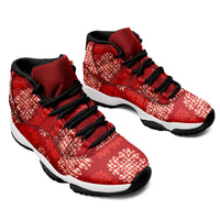 Red Palaka Quilt Hawaii Sneakers J11 Traditional Hawaii-plaid Pattern LT14 - Polynesian Pride