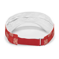 Red Palaka Quilt Hawaii Sun Visor Cap Traditional Hawaii-plaid Pattern