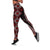 Red Tukutuku Pattern Aotearoa Leggings Niho Taniwha and Puhoro Motifs LT07