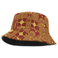 Rotuma Faiakse'ea 'e Kirisimasi Bucket Hat Pacific Patchwork Xmas Vibes - Polynesian Pride