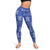 Royal Blue Palaka Quilt Hawaii Leggings Traditional Hawaii-plaid Pattern - Polynesian Pride