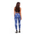 Royal Blue Palaka Quilt Hawaii Leggings Traditional Hawaii-plaid Pattern - Polynesian Pride
