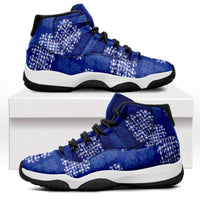 Royal Blue Palaka Quilt Hawaii Sneakers J11 Traditional Hawaii-plaid Pattern LT14 Royal Blue - Polynesian Pride