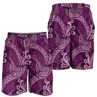 Royal Purple Monstera Shorts for Men Polynesian Tribal Pattern - Polynesian Pride