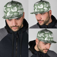 Sage Green Aloha Hawaii Snapback Cap Monstera Hibiscus Plumeria Seamless Vibes - Polynesian Pride
