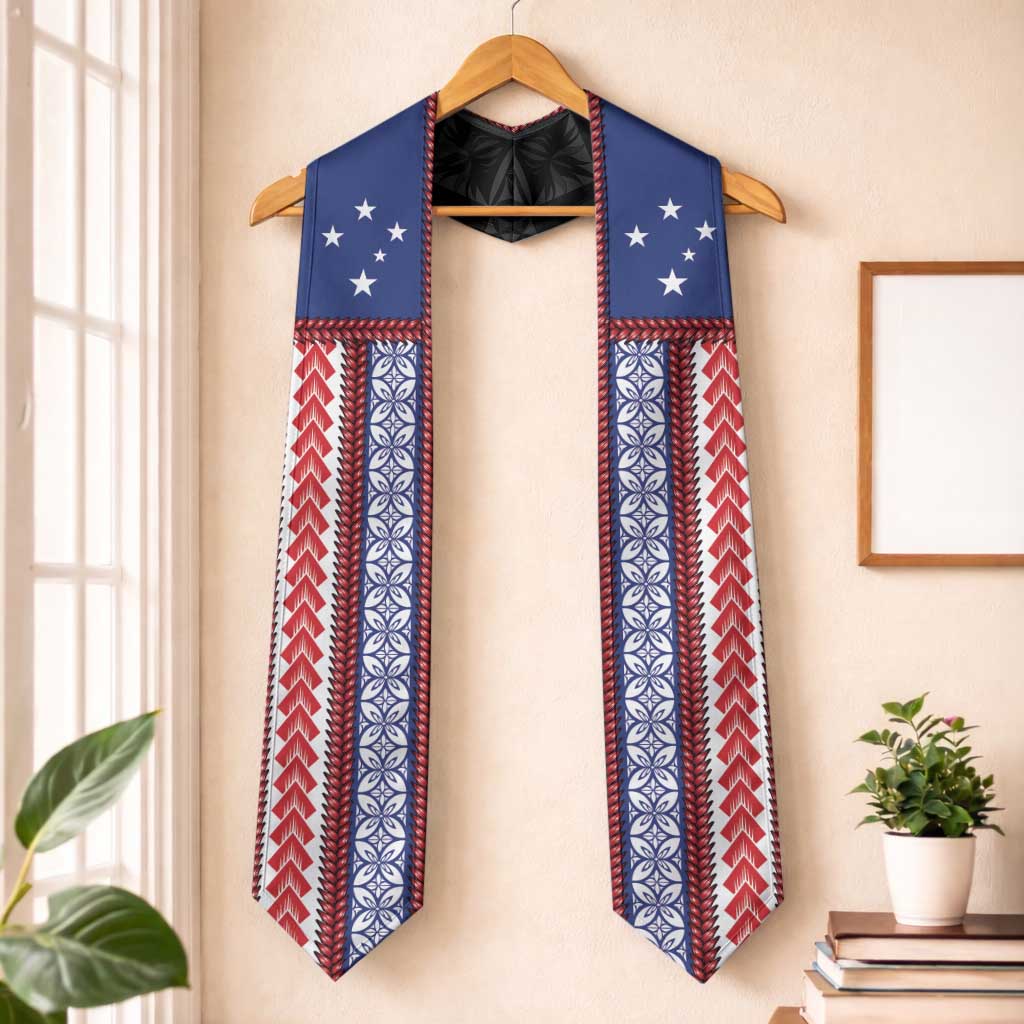 Samoa Flag Graduation Stole Ula Fala With Samoan Siapo
