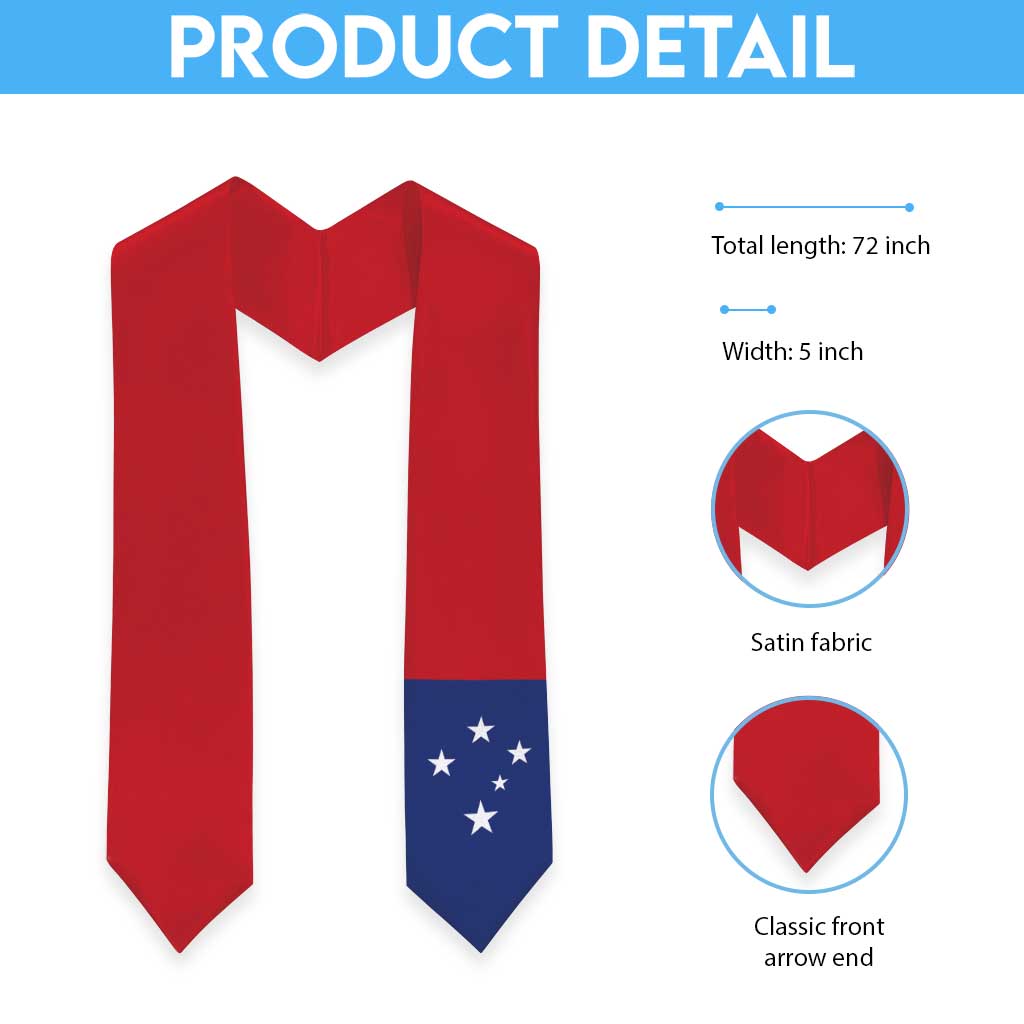 Samoa Graduation Stole Flag Style