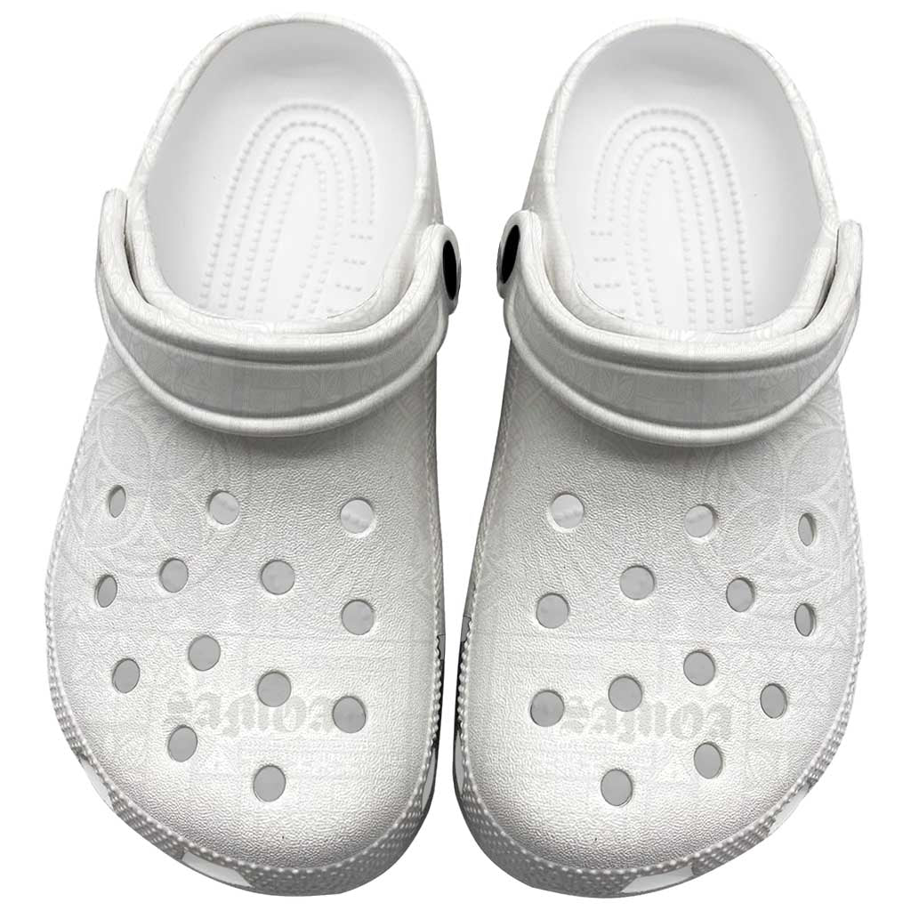 Samoa Lotu Tamaiti Clogs Shoes Tribal Tatau with Siapo Pattern