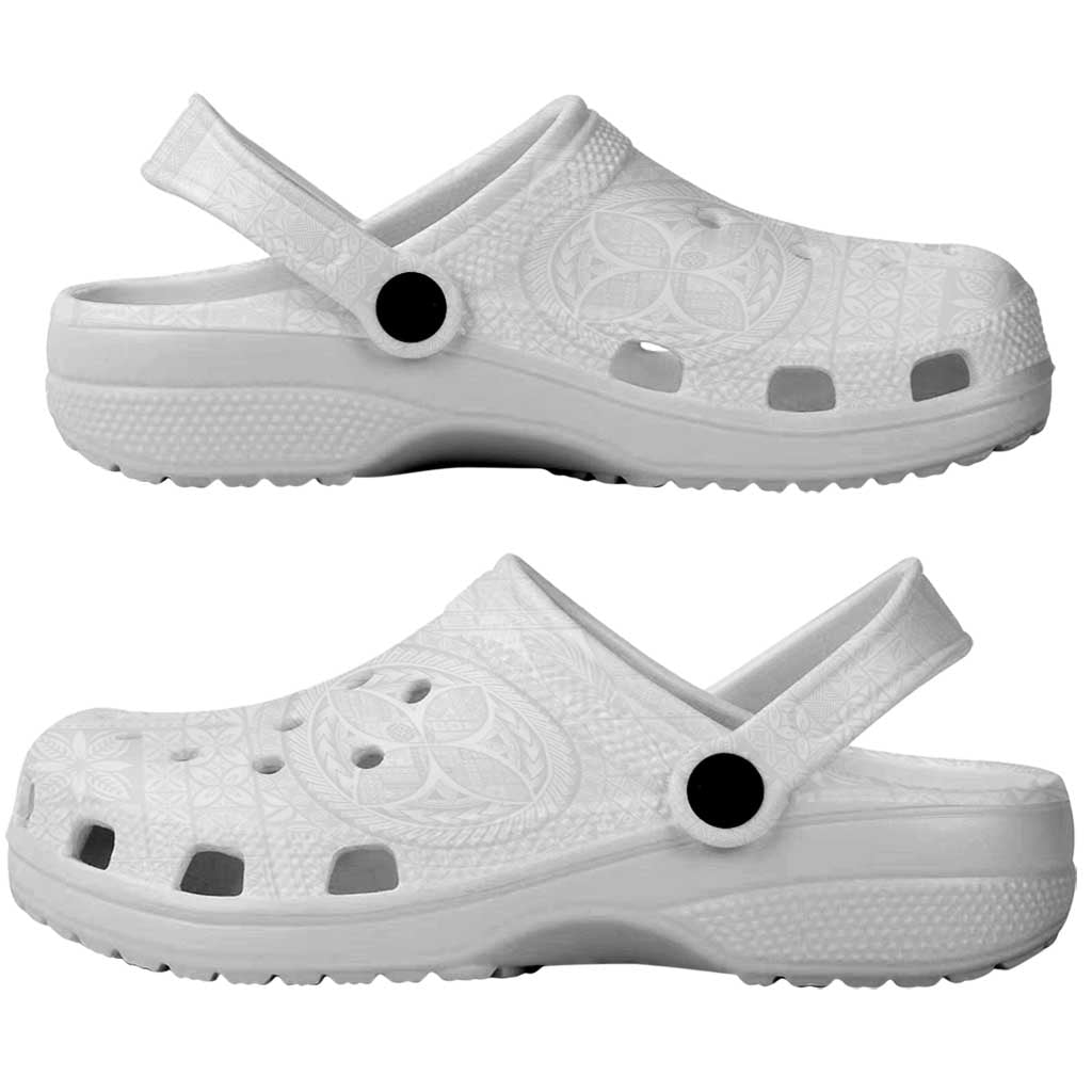 Samoa Lotu Tamaiti Clogs Shoes Tribal Tatau with Siapo Pattern