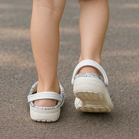 Samoa Siapo Elegant Clogs Shoes Hibiscus White Motifs - Polynesian Pride