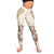 Samoa Siapo Elegant Leggings Hibiscus Beige Motifs - Polynesian Pride