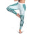 Samoa Siapo Elegant Leggings Hibiscus Teal Motifs - Polynesian Pride
