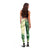 Samoa Siapo Mamanu Leggings Plumeria Emerald Motifs