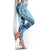 Samoa Siapo Mamanu Leggings Plumeria Navy Blue Motifs