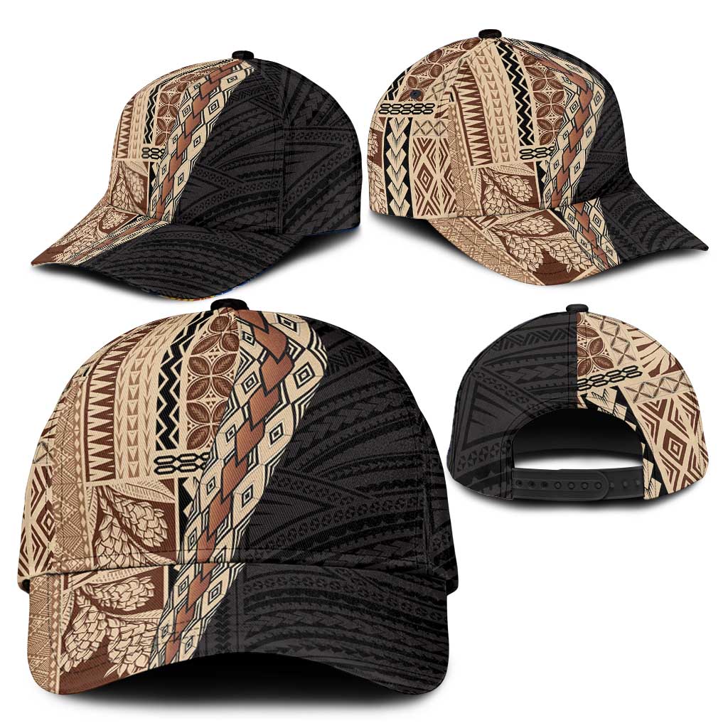 Samoa Siapo Motif Half Style Classic Cap Brown Version LT03
