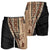 Samoa Siapo Motif Half Style Shorts for Men Brown Version - Polynesian Pride