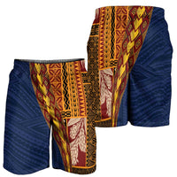 Samoa Siapo Motif Half Style Shorts for Men Colorful Version - Polynesian Pride